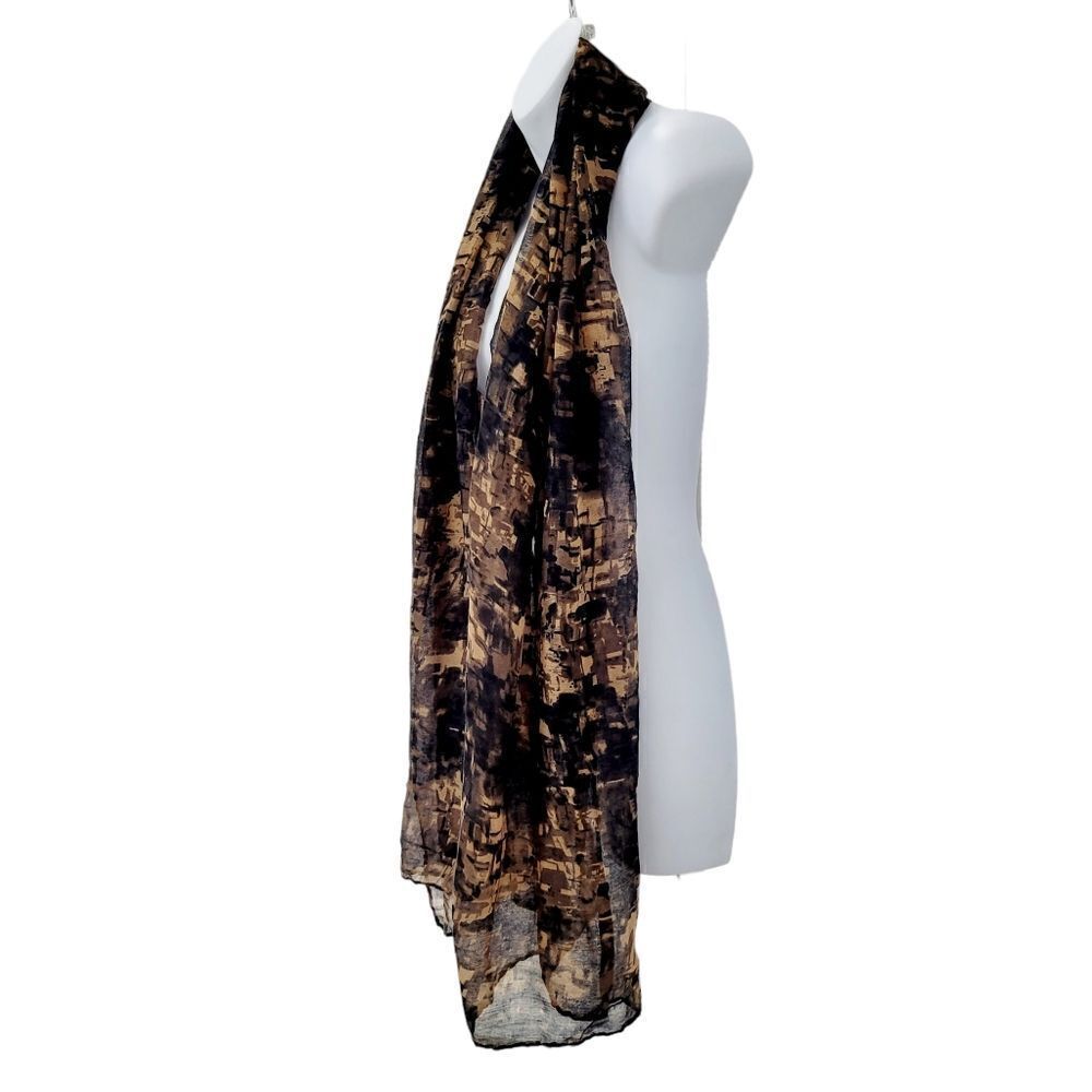 2/$20 Y2K Rectangular Black Pattern Scarf - Picture 4 of 6